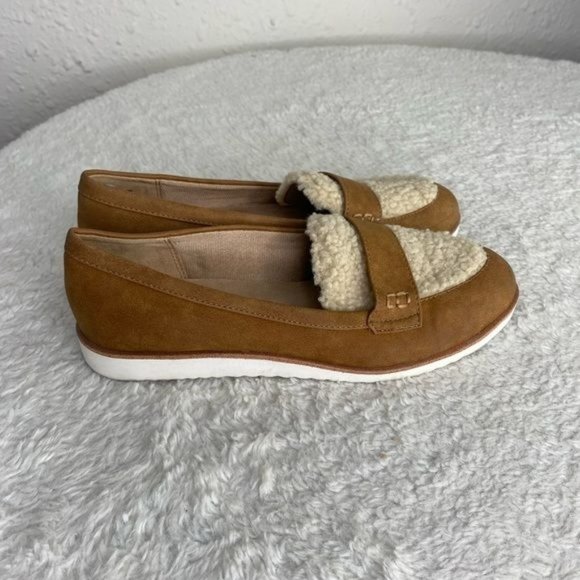 Life stride Womens slip on loafers tan faux fir brown tan size 6.5 - Picture 4 of 10